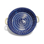 420 Bunzlau Ronde schaal met open handvaten 119X  Ronde Schalen